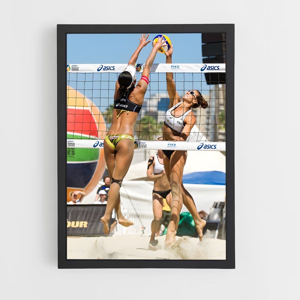 Poster Beach Volleyball Stars – affiche Beach-volley (vue 2)